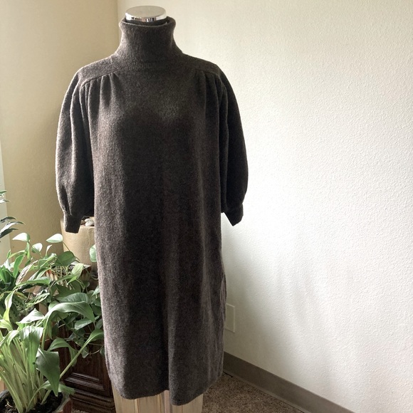 New Zara Grey Acrylic Polyester Short Sleeve Dress size L - Picture 2 of 16